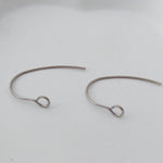 Silver Modern Forward - Facing Stainless Steel Ear Wires, 20 Pieces, Earring Hook 28 - 