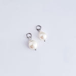 Silver Petite Real Freshwater Pearl Charm, 10 Pieces, Charm 28 - 