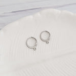 Silver Rounded Leverback Stainless Steel Earring Hook, 20 Pieces, Earring Hook 4 - 