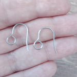Silver Signature Large Loop Stainless Steel Ear Wires (5mm), 20 Pieces, Earring Hook 18 - 
