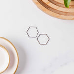 Silver Stainless Steel Hexagon Linking Rings (Smooth), 10 Pieces, Connector 27 - 