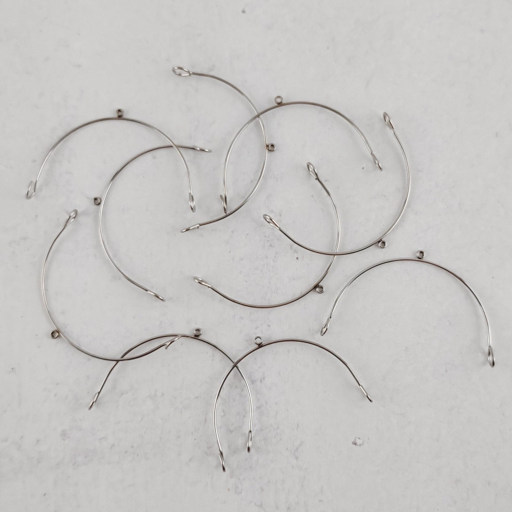 Silver Stainless Steel Large Arches, 10 Pieces, Connector 85 - 