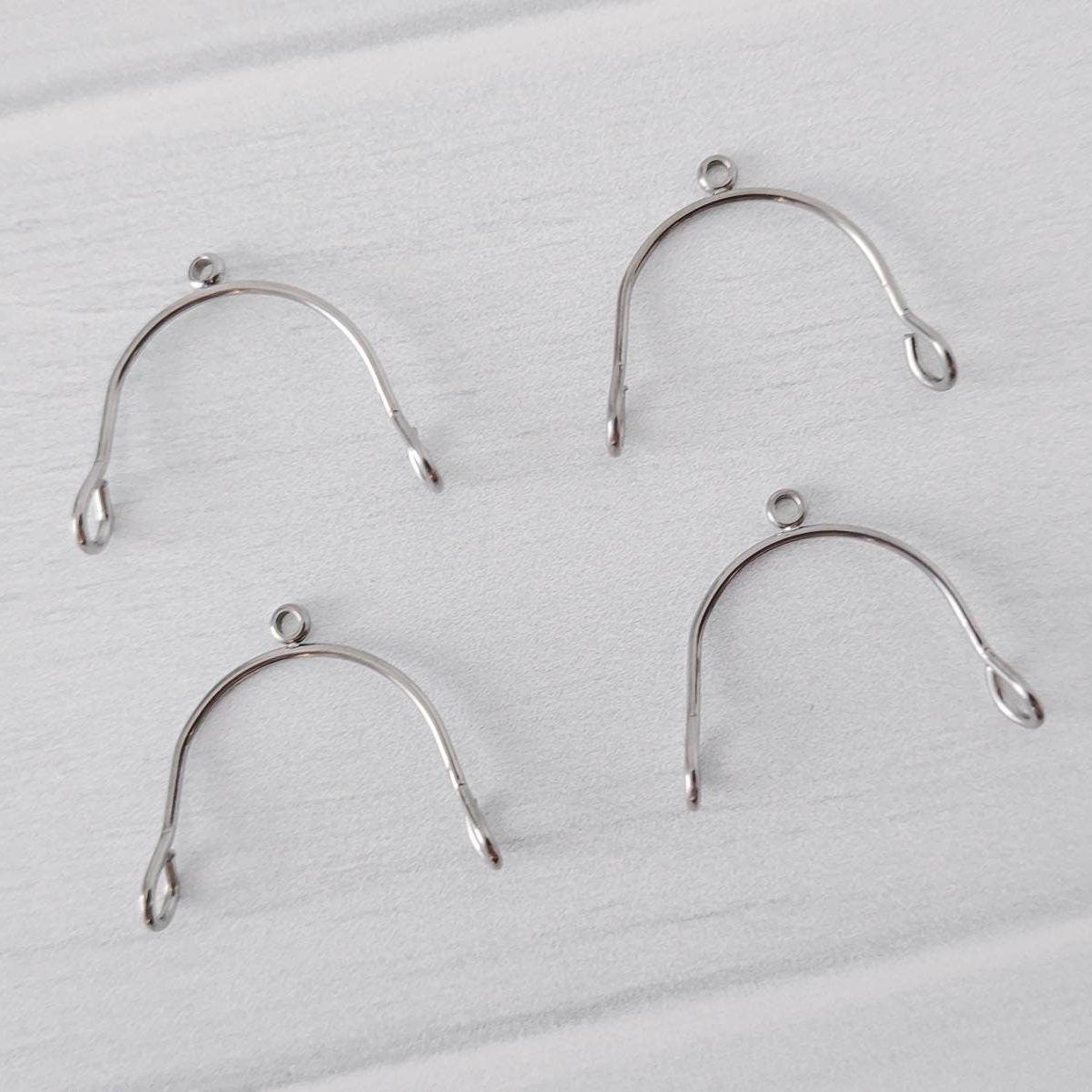 Silver Stainless Steel MINI Arches, 10 Pieces, Connector 73 - 