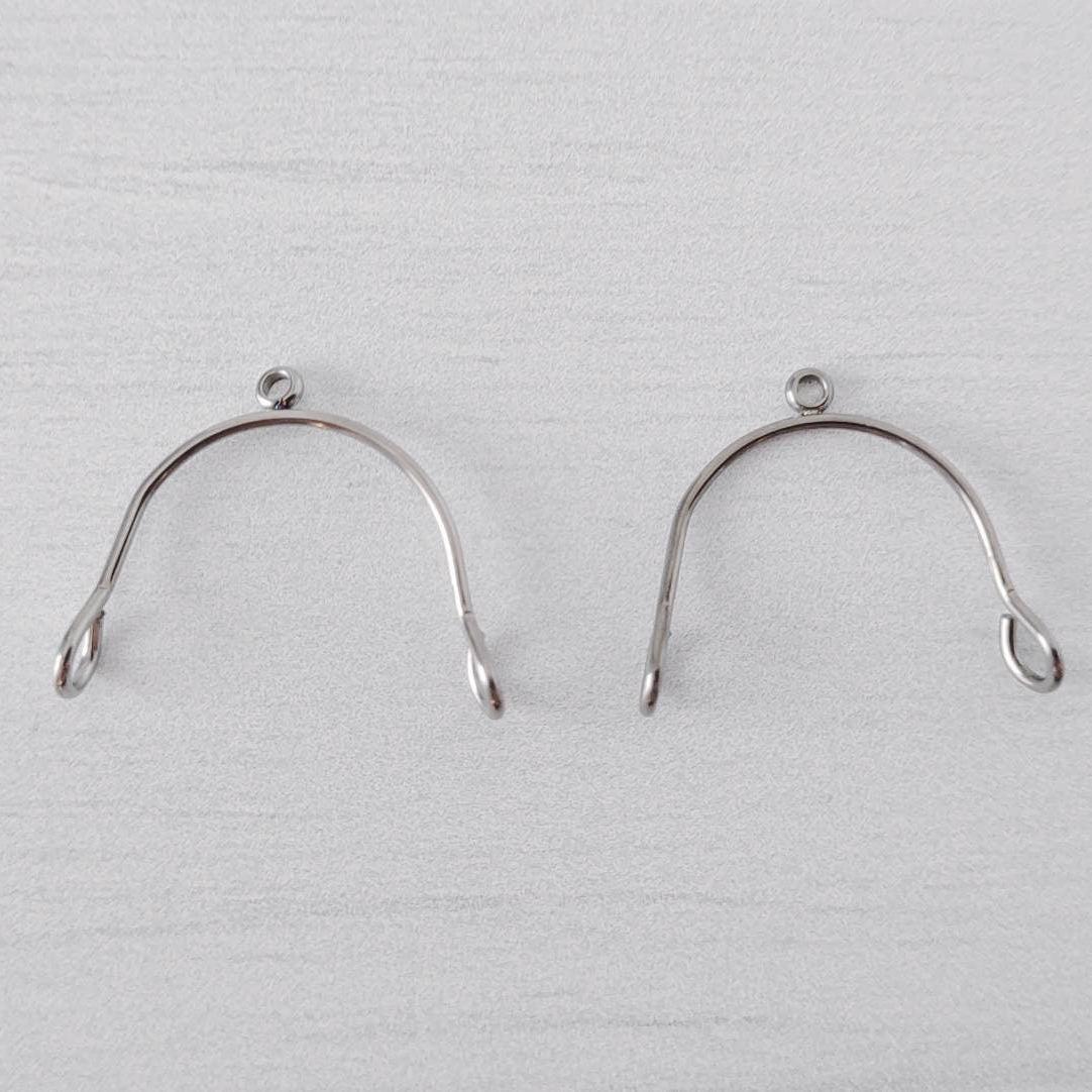 Silver Stainless Steel MINI Arches, 10 Pieces, Connector 73 - 