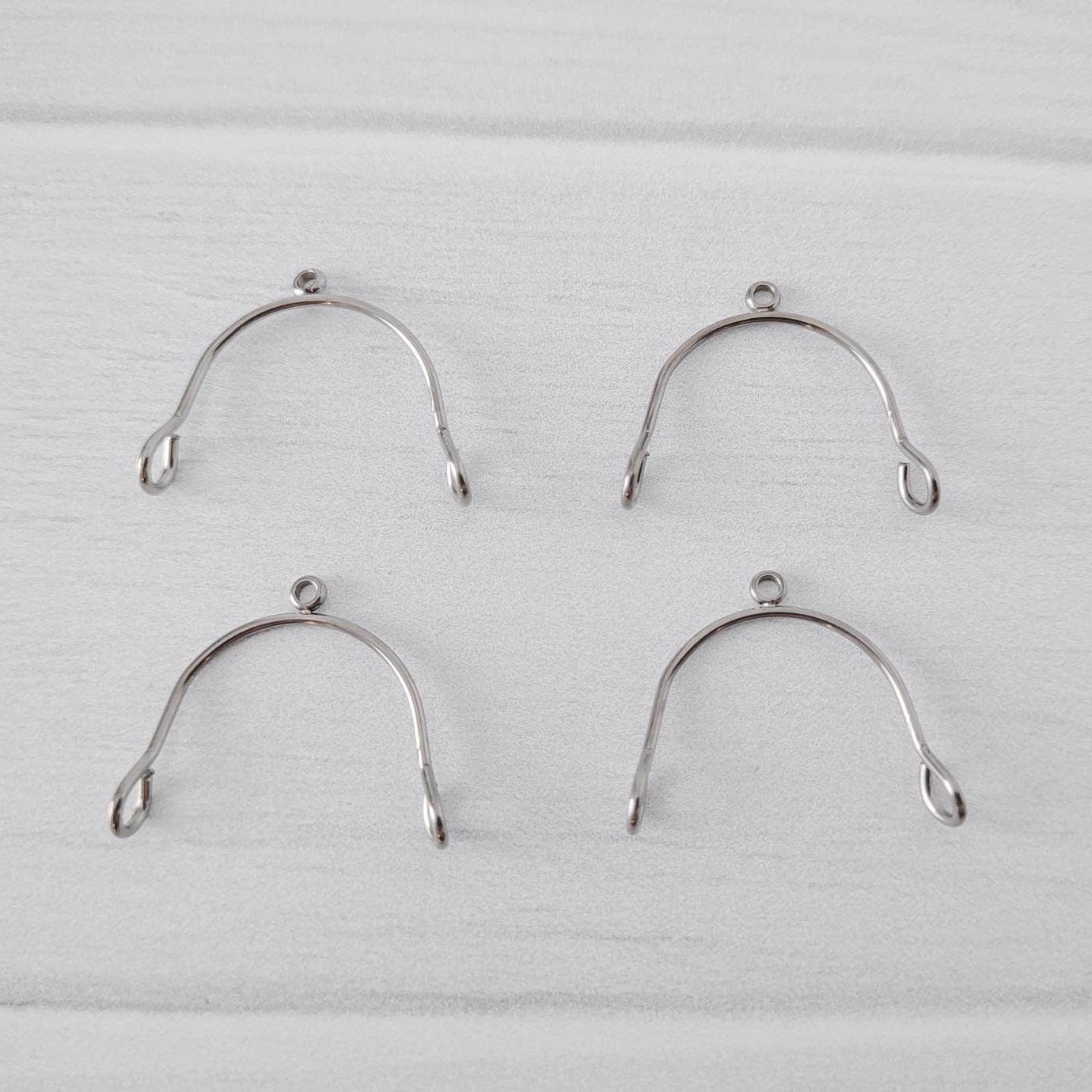 Silver Stainless Steel MINI Arches, 10 Pieces, Connector 73 - 