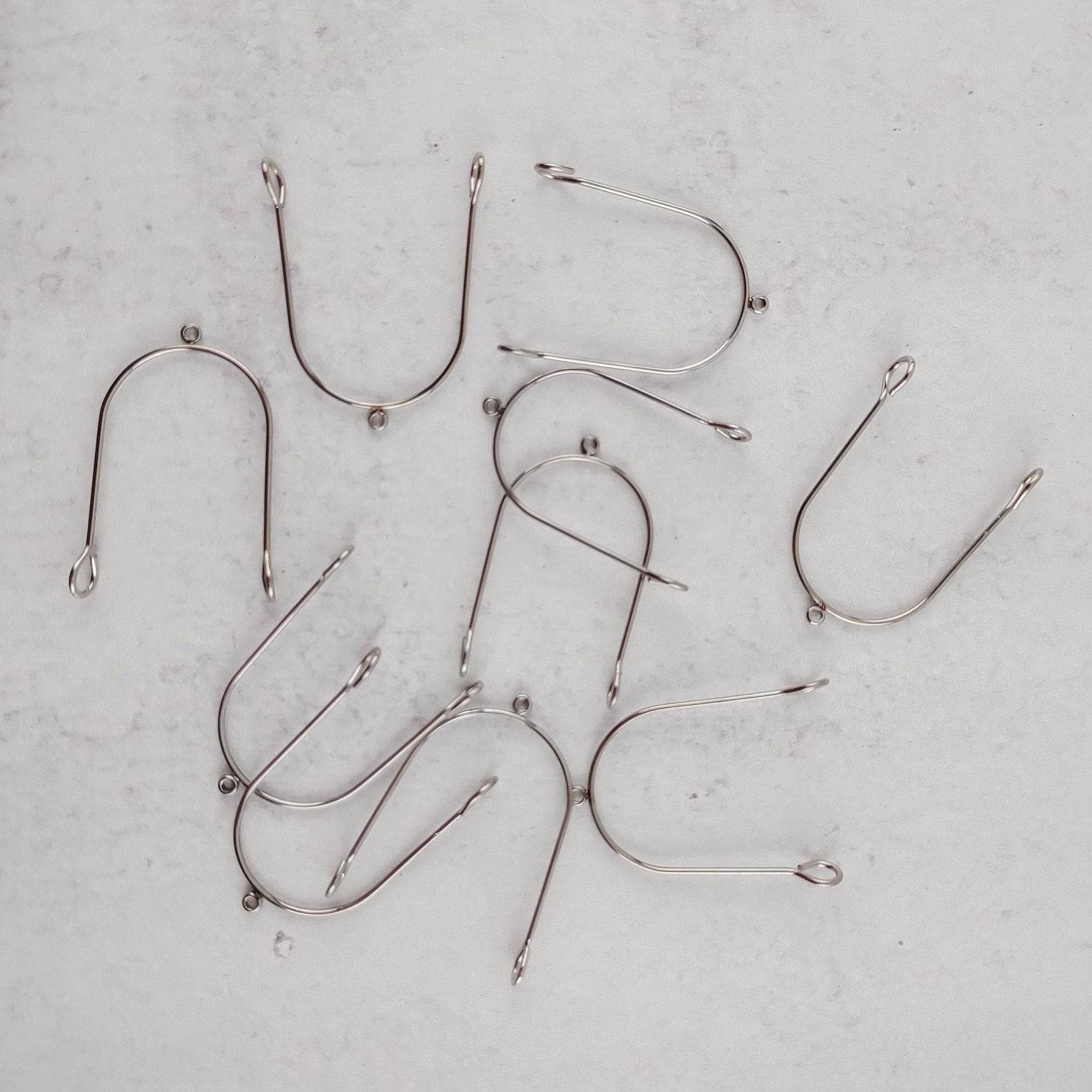 Silver Stainless Steel Small Arches, 10 Pieces, Connector 77 - 