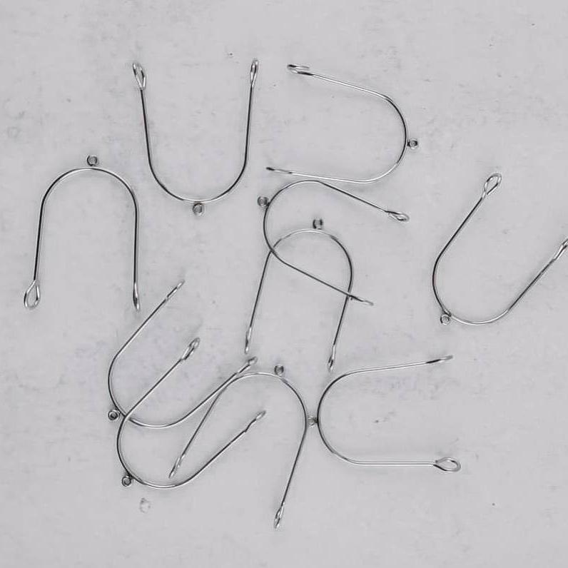 Silver Stainless Steel Small Arches, 10 Pieces, Connector 77 - 