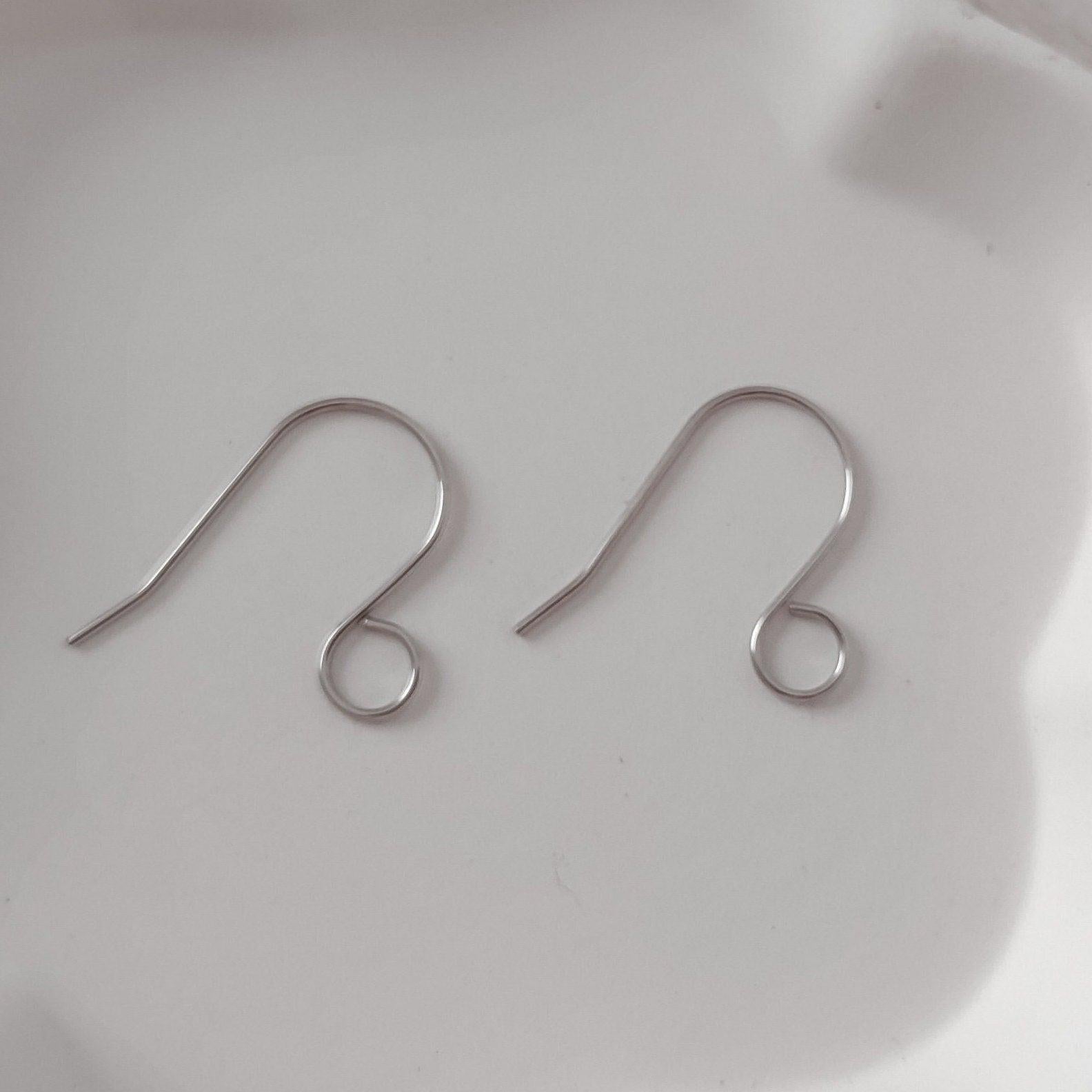 Silver Statement Large Loop Stainless Steel Ear Wires (6mm), 20 Pieces, Earring Hook 12 - 