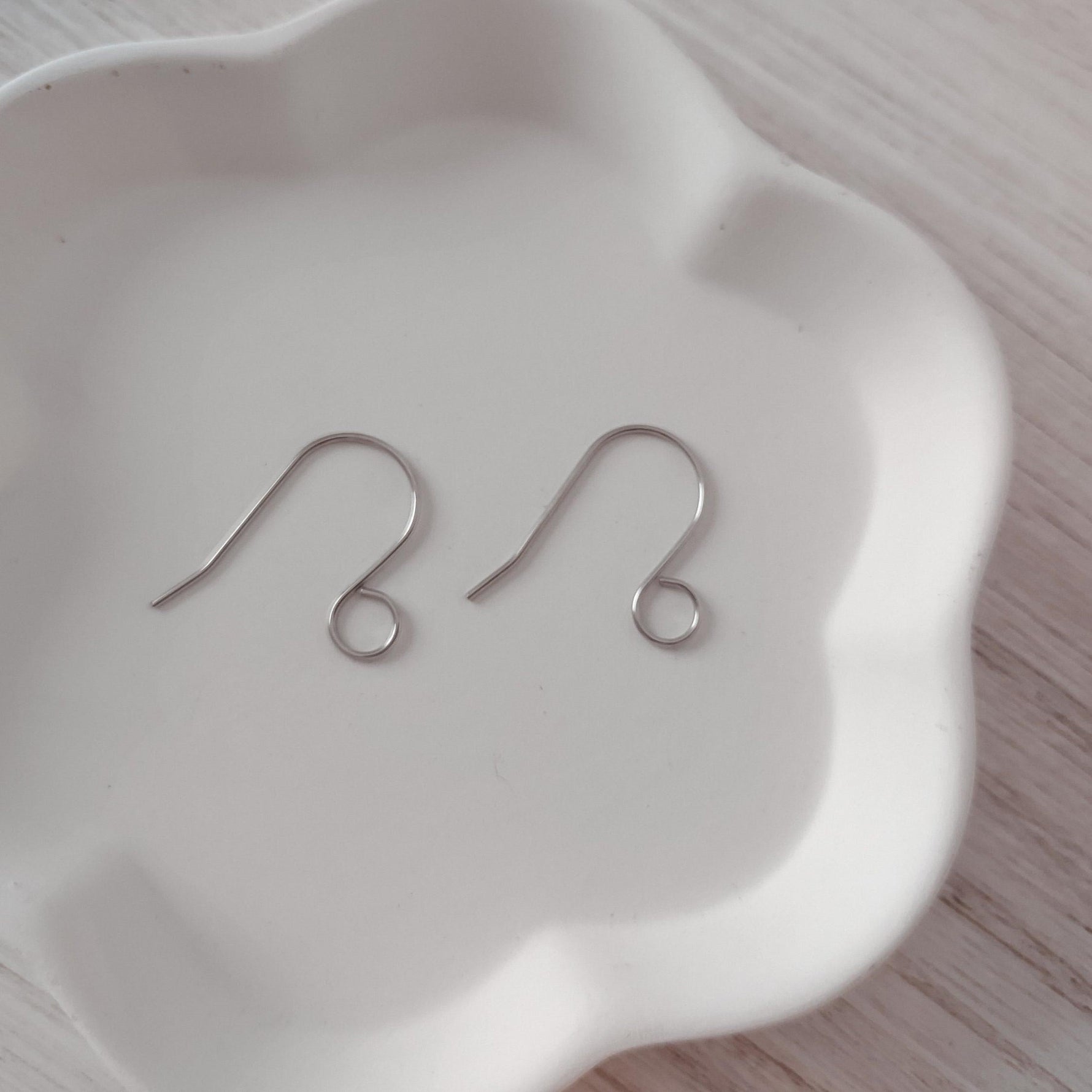 Silver Statement Large Loop Stainless Steel Ear Wires (6mm), 20 Pieces, Earring Hook 12 - 