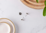 Silver Stud 8mm Stainless Steel Stud Bezel Connector (With Loop), 10 Pieces, Stud 65 - 