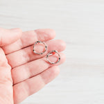 Silver Twisted Circle 16mm Stud Earring Findings, 10 Pieces, Stud 86 - 