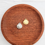 Small Scallop Shell Stainless Steel Charm (Silver or Gold), 10 Pieces, Charm 1 - 