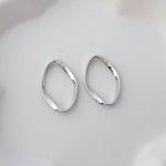 Small Silver Oval Twisted Linking Rings, 10 Pieces, Connector 32 - 