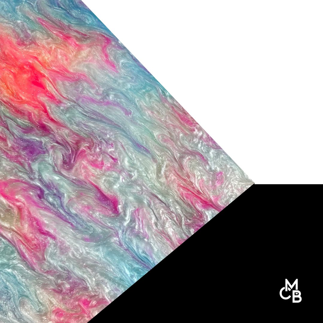 Snow Cone Marbled Glitter Cast Acrylic | Marbled Acrylic Sheet | CMB Acrylic