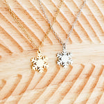 Snowflake Necklace (Silver or Gold), 1 Total, Metal Blank 181 - 