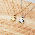 Snowflake Necklace (Silver or Gold), 1 Total, Metal Blank 181 - 