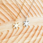 Snowflake Necklace (Silver or Gold), 1 Total, Metal Blank 181 - 