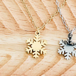 Snowflake Necklace (Silver or Gold), 1 Total, Metal Blank 181 - 