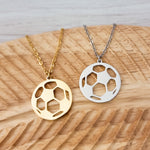 Soccer Necklace (Silver or Gold), 1 Total, Metal Blank 83 - 
