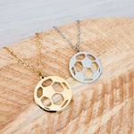 Soccer Necklace (Silver or Gold), 1 Total, Metal Blank 83 - 