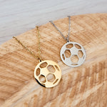 Soccer Necklace (Silver or Gold), 1 Total, Metal Blank 83 - 