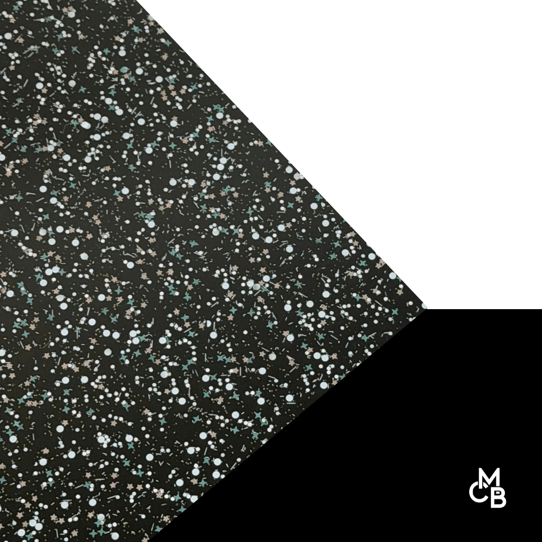 Space Cadet Confetti Black Core Glitter Cast Acrylic | Glitter Acrylic Sheet | CMB Acrylic