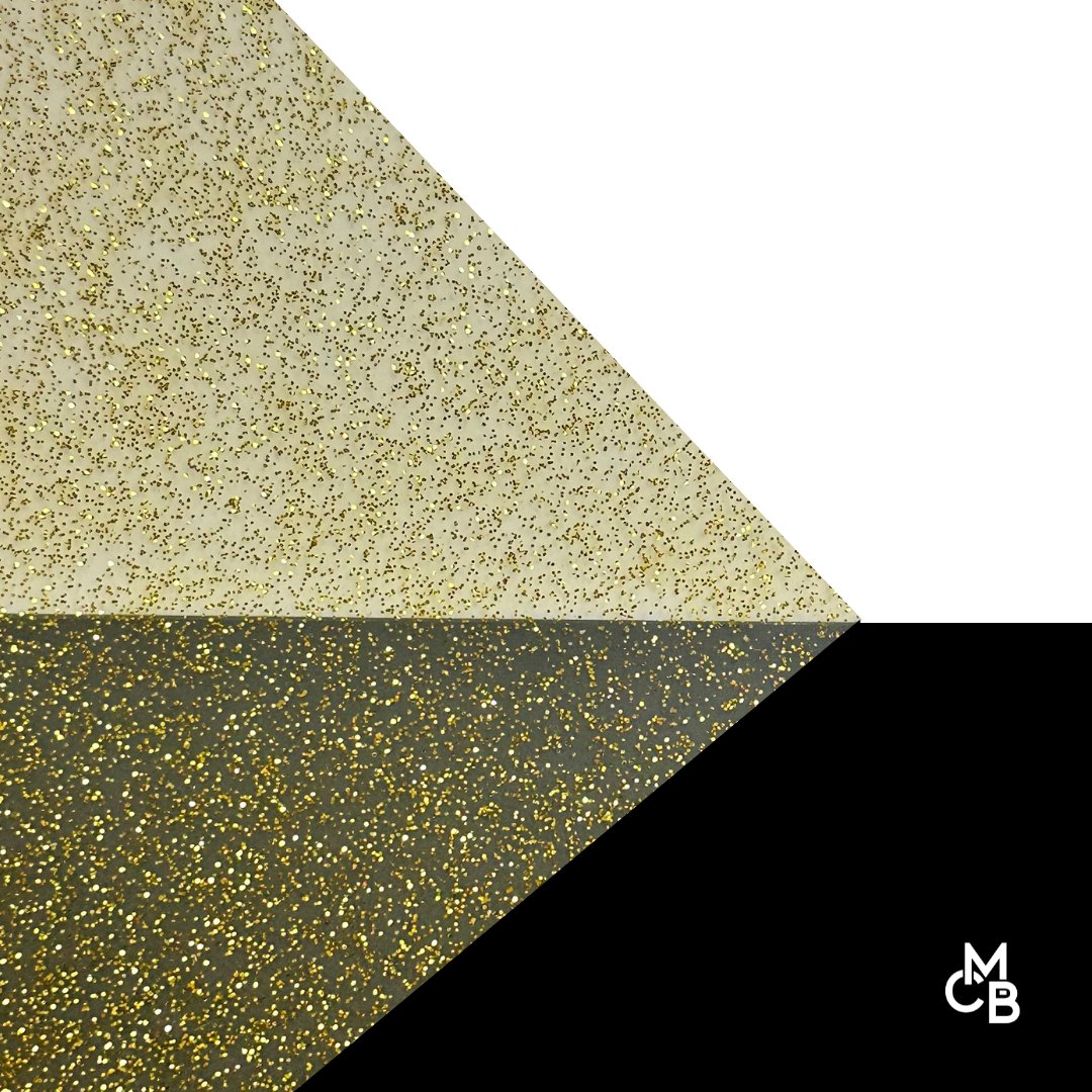 Sparkling Gold Glitter Cast Acrylic | Glitter Acrylic Sheet | CMB Acrylic