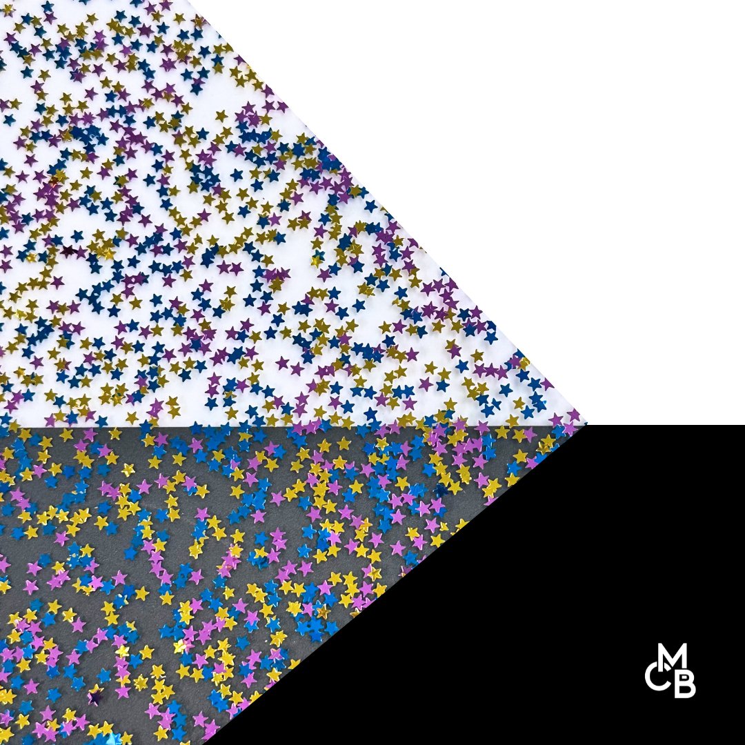 Starry Spangle Glitter Shape Cast Acrylic | Glitter Acrylic Sheet | CMB Acrylic