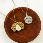 Sunflower Reveal Necklace (Silver or Gold), 1 Total, Metal Blank 153 - 