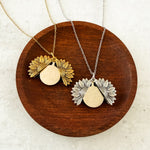 Sunflower Reveal Necklace (Silver or Gold), 1 Total, Metal Blank 153 - 