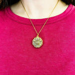 Sunflower Reveal Necklace (Silver or Gold), 1 Total, Metal Blank 153 - 