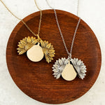 Sunflower Reveal Necklace (Silver or Gold), 1 Total, Metal Blank 153 - 