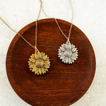 Sunflower Reveal Necklace (Silver or Gold), 1 Total, Metal Blank 153 - 