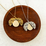 Sunflower Reveal Necklace (Silver or Gold), 1 Total, Metal Blank 153 - 
