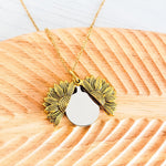 Sunflower Reveal Necklace (Silver or Gold), 1 Total, Metal Blank 153 - 