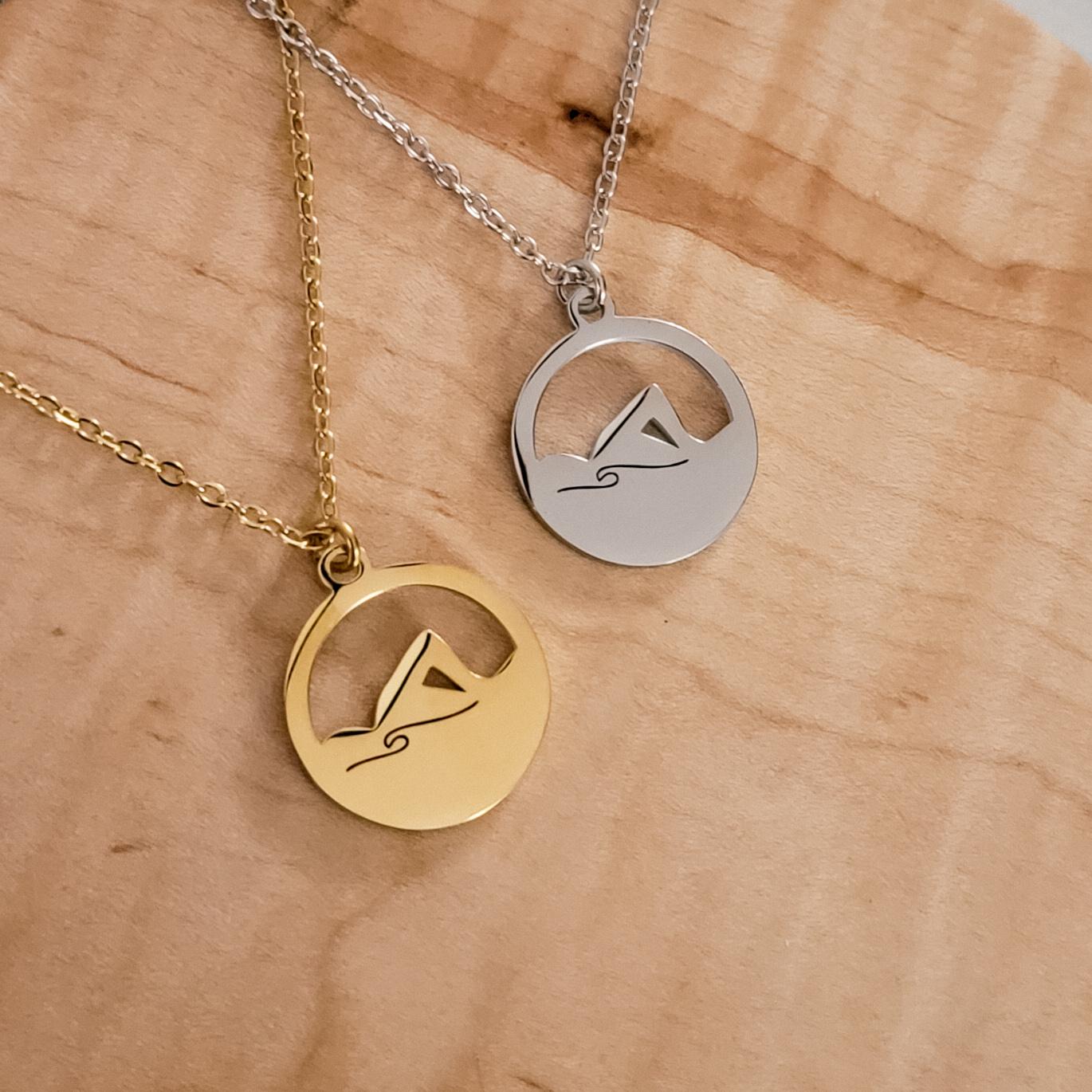 Swimmer Necklace (Silver or Gold), 1 Total, Metal Blank 117 - 