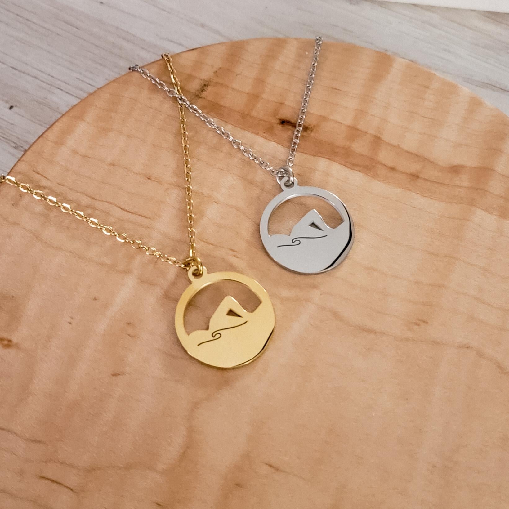 Swimmer Necklace (Silver or Gold), 1 Total, Metal Blank 117 - 