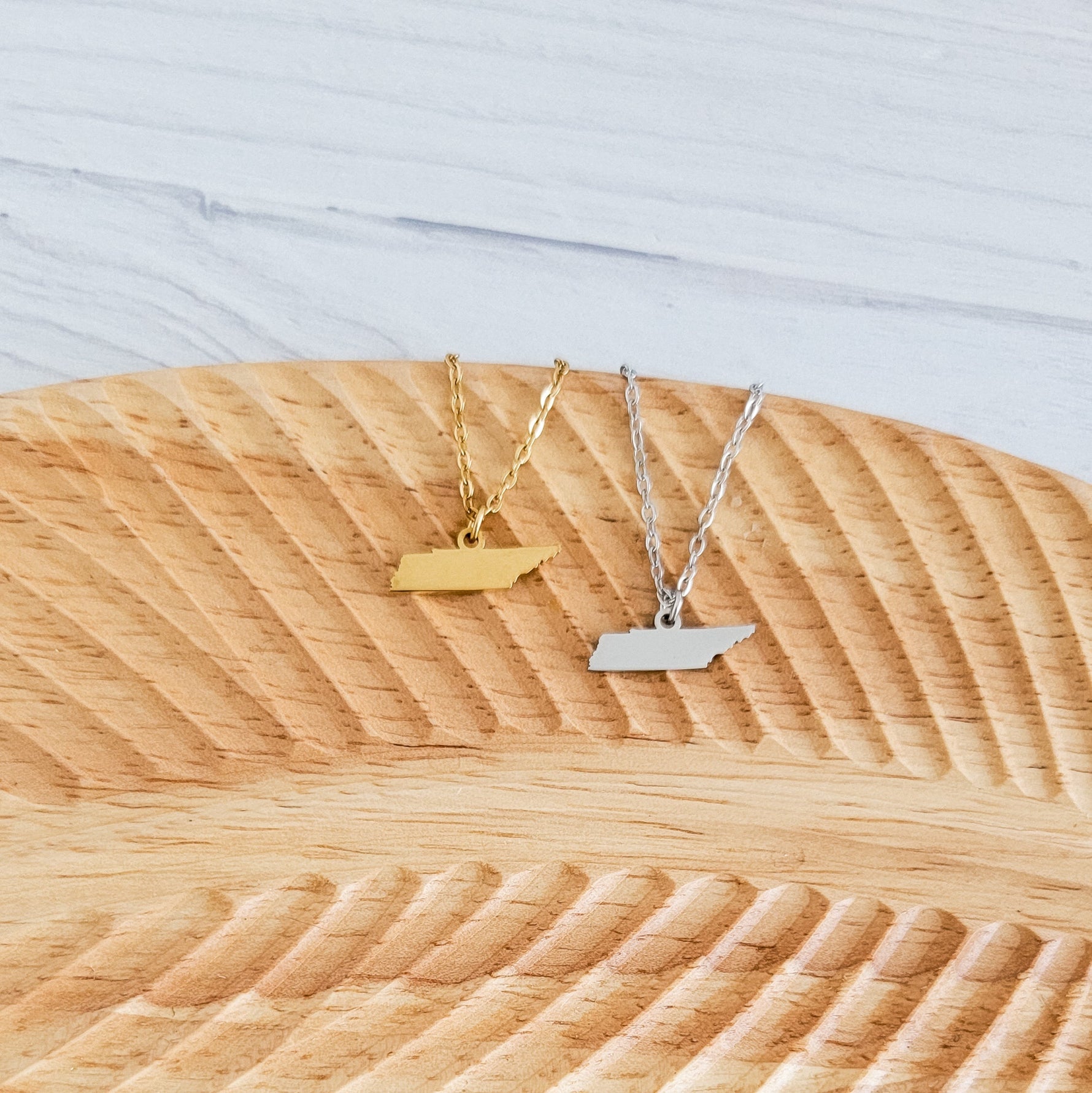 Tennessee Pendant Necklace (Silver or Gold), 1 Total, Metal Blank 163 - 