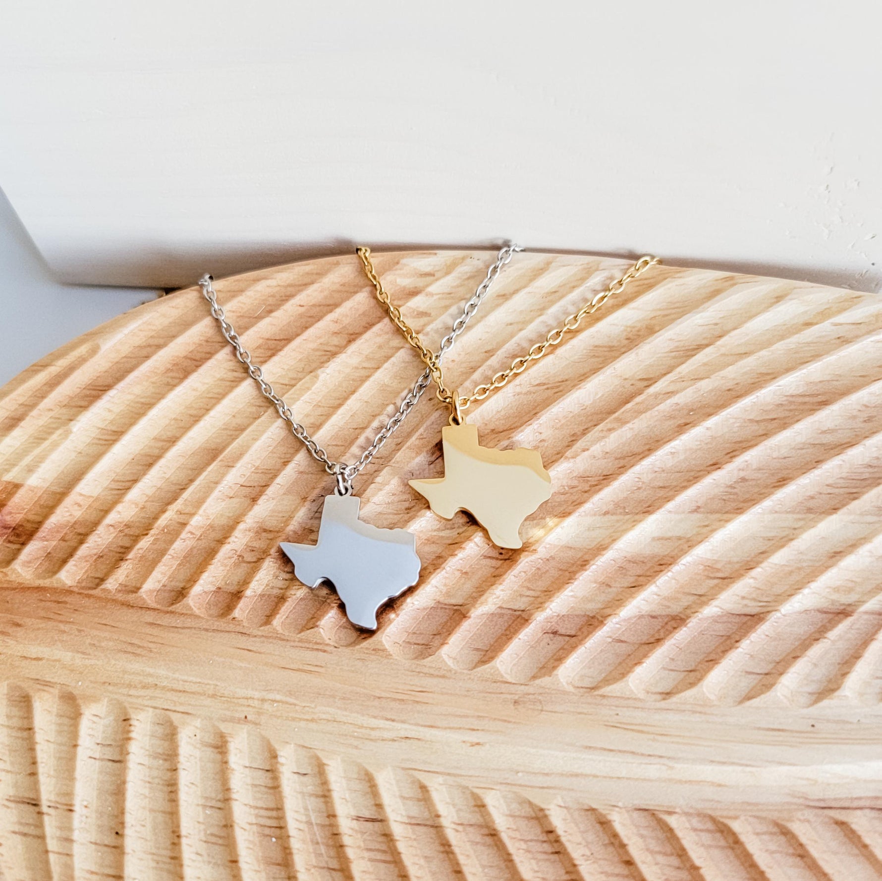 Texas Pendant Necklace (Silver or Gold), 1 Total, Metal Blank 110 - 