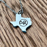 Texas Pendant Necklace (Silver or Gold), 1 Total, Metal Blank 110 - 