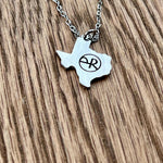 Texas Pendant Necklace (Silver or Gold), 1 Total, Metal Blank 110 - 