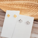 Texas Studs (Silver or Gold), 1 Pair Total, Metal Blank 91 - 