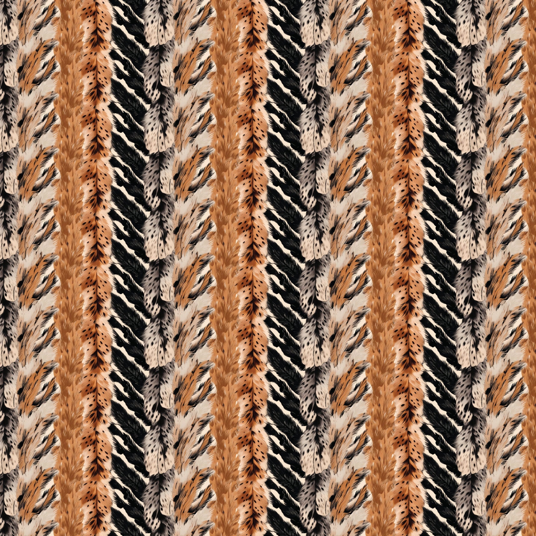 Tiger Fur Stripes Pattern Acrylic Sheets - CMB Pattern Acrylic