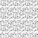 Tiny Black Floral Pattern Acrylic Sheet - CMB Pattern Acrylic
