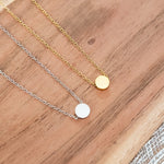 Tiny Circle Charm Necklace (Silver or Gold) or Optional Extra Beads, 1 Total, Metal Blank 52 - 
