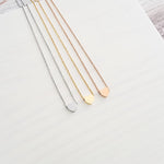 Tiny Heart Charm Necklace (Silver, Gold, Rose Gold), 1 Total, Metal Blank 15 - 