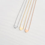 Tiny Heart Charm Necklace (Silver, Gold, Rose Gold), 1 Total, Metal Blank 15 - 