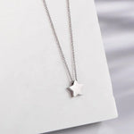 Tiny Star Charm Necklace (Silver or Gold), 1 Total, Metal Blank 66 - 