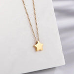 Tiny Star Charm Necklace (Silver or Gold), 1 Total, Metal Blank 66 - 