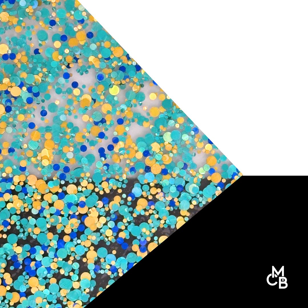 Totally Teal Glitter Dots Cast Acrylic | Glitter Acrylic Sheet | CMB Acrylic